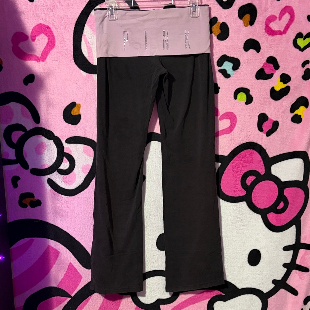 PINK Victoria’s secret fold over flare yoga pants